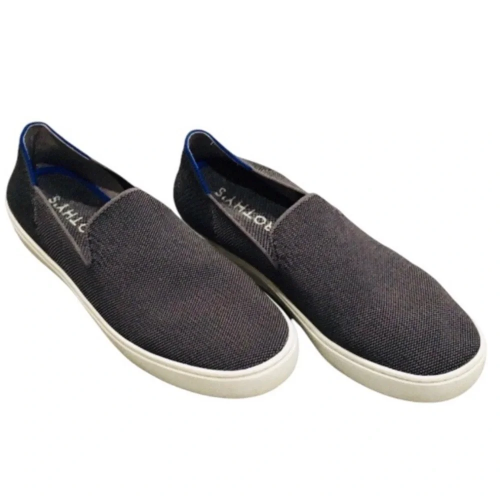 Rothy’s The Original Slip On Dark Grey Comfort Sneakers Shoes US -W 10.